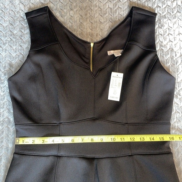 NWT Dress Barn Midi Dress. Black and Cream.  Sleeveless. Back Zipper. Lined.  12 - Picture 9 of 15